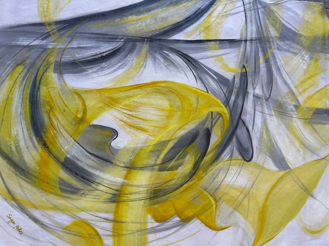 Yellow-Grey Swirl