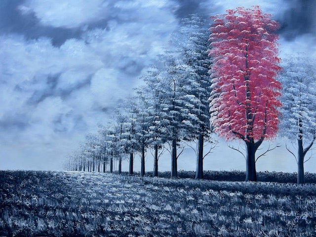 Black Forest - Lone Red Tree