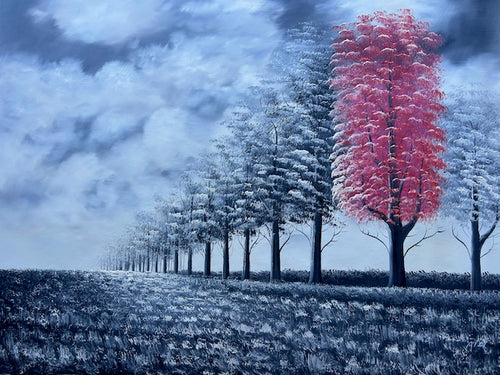 Black Forest - Lone Red Tree