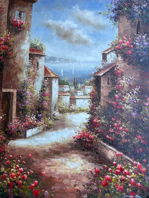 Blooming Greek Alley