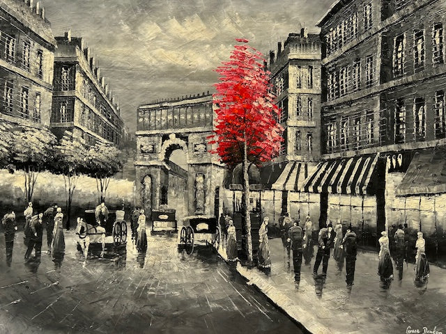 Arc de Triomphe Red Tree
