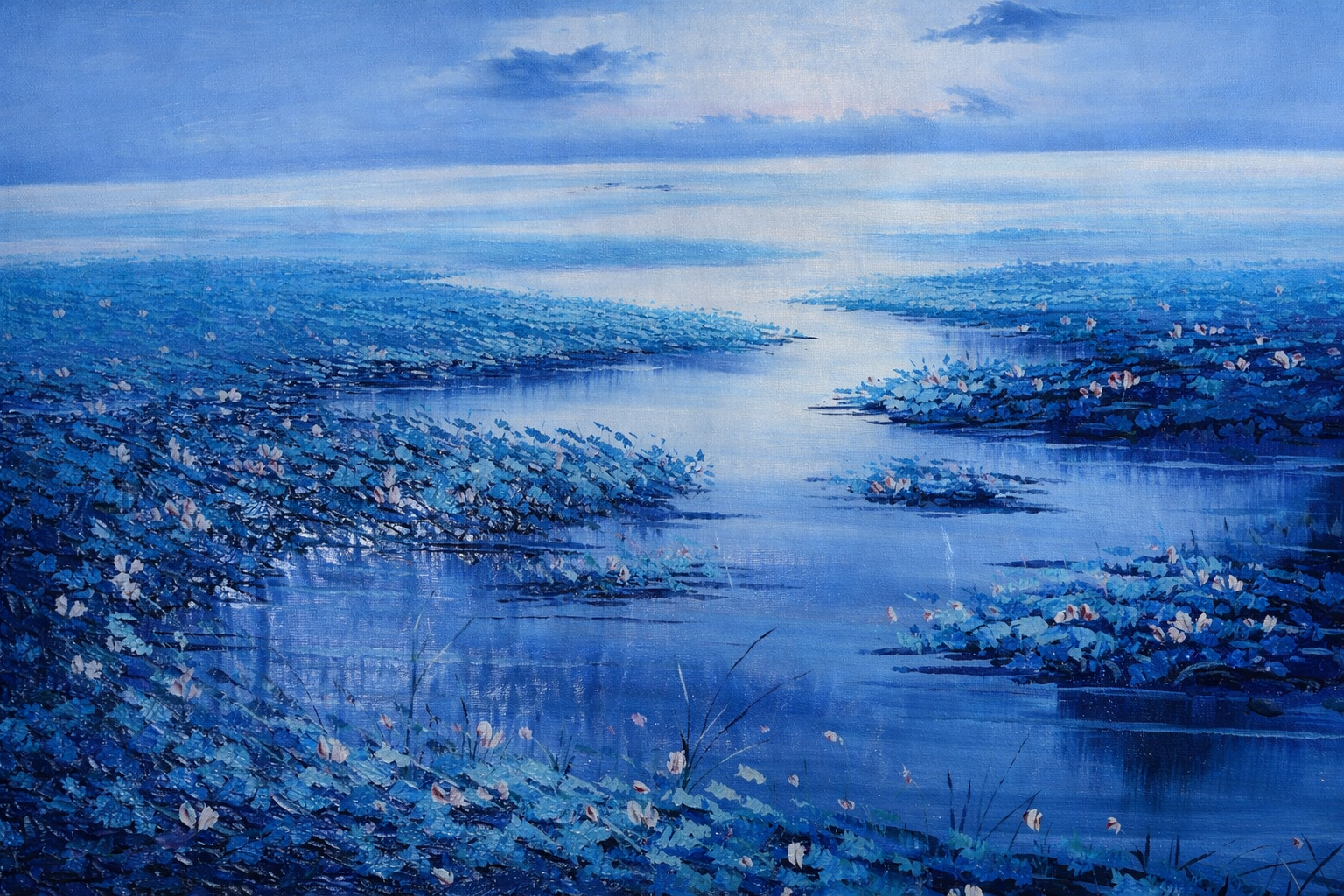 Blue Water Lilies I