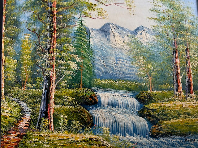 Green Forest Waterfall