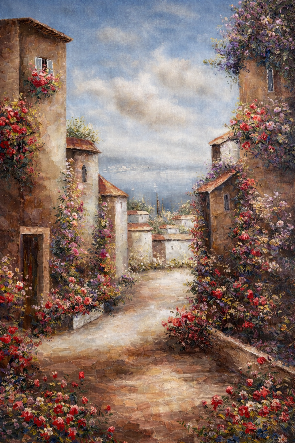Blooming Greek Alley