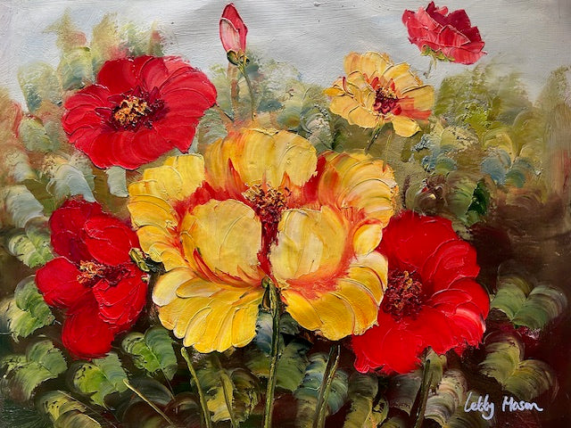 Yellow-Red Garden Bloom