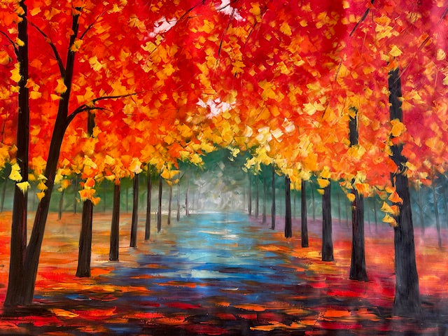 Red Forest Reflection