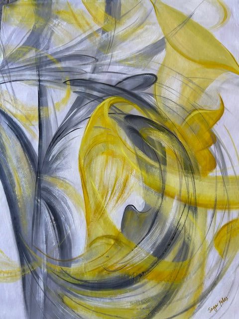 Yellow-Grey Swirl