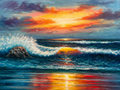 Fiery Ocean Sunset