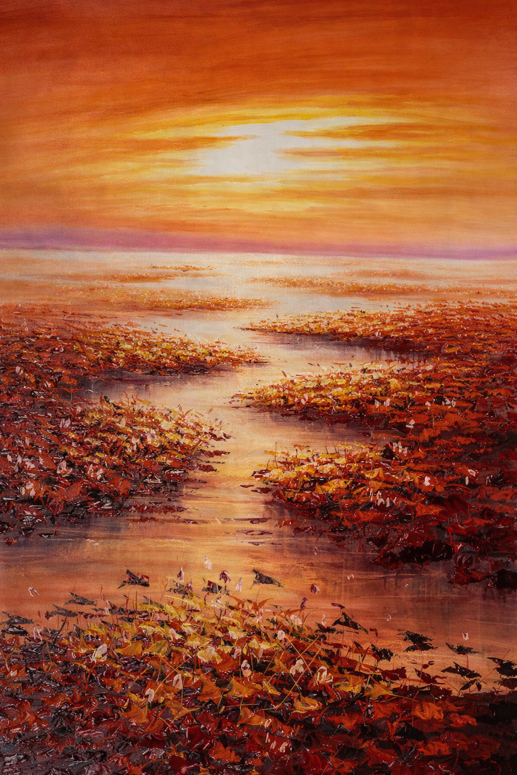 Sunset Water Lilies II